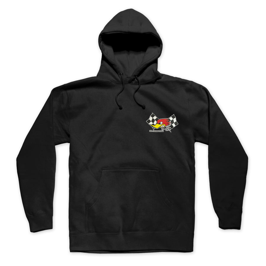 Mr. Horsepower Checkered Flag Hoodie - Black