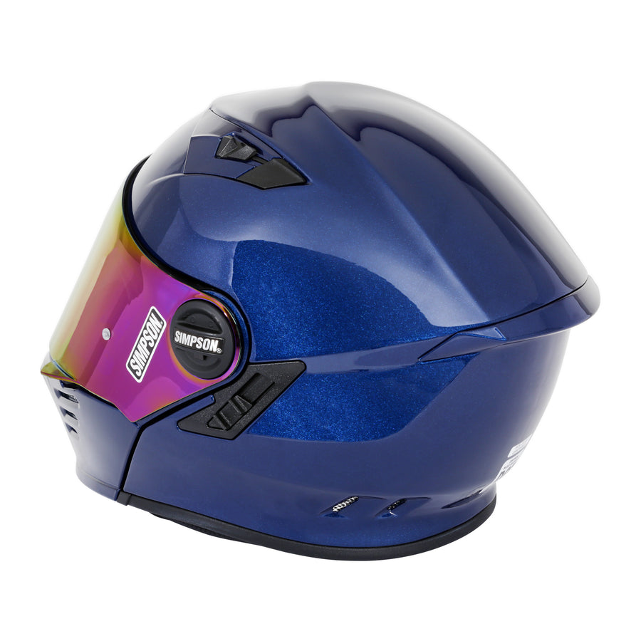 Limited Edition Fly By Metallic Navy Blue Simpson Mod Bandit Helmet