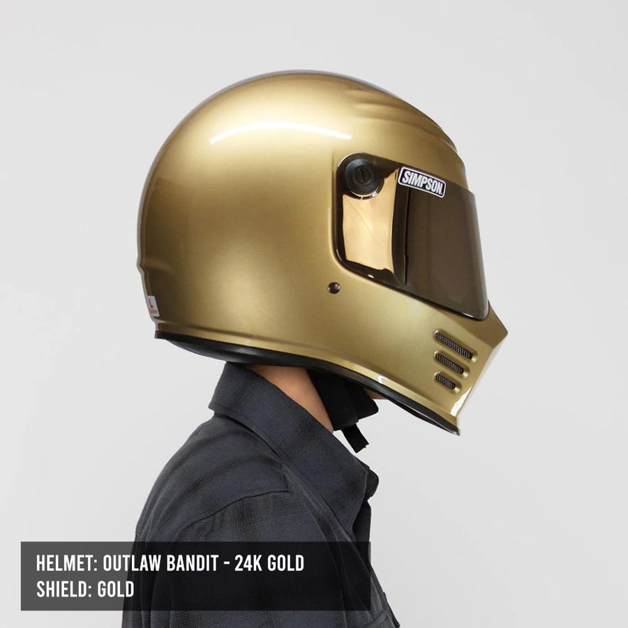 Simpson Outlaw Bandit Helmet Gen 2 - 24K Gold