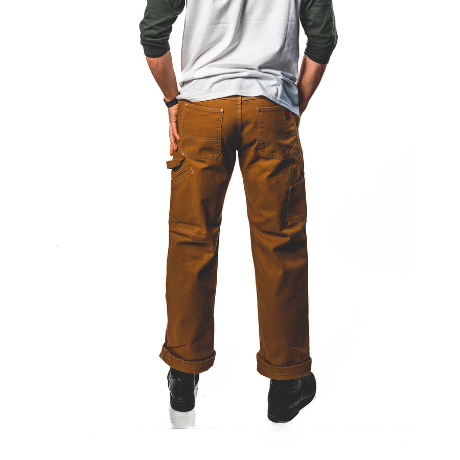 Double Front Moto Pant - Brown