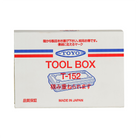 Toyo Steel T-152 Blue. Packaging showing the trunk-shaped toolbox in its box, highlighting its matte blue color and compact size. 0.15kg.