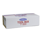 Toyo Steel T-320 Silver. Packaging showing the matte silver toolbox inside its box, highlighting its sturdy construction and sleek color. 1.0kg.