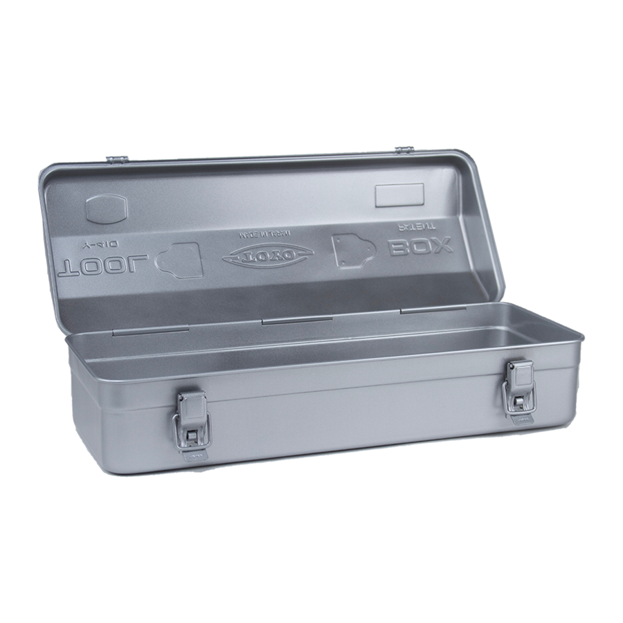 Toyo Steel Y-410 Camber Top Silver. Open lid reveals a spacious interior with a glossy silver steel finish, including a round handle and camber-top design. 1.5kg.